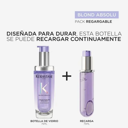 Blond Absolu L'Huile Cicagloss Refill 75ml 75 ml Kerastase - Blond Absolu - Imagen 3